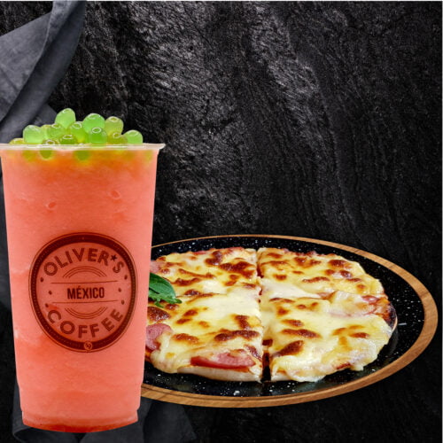 Combo Pizza y Granizado con Perlas Explosivas
