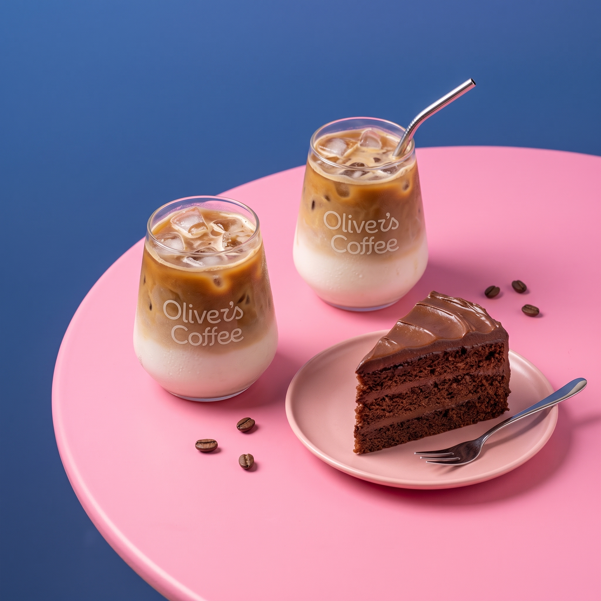 2 Cappuccinos Helados + Pastel $226