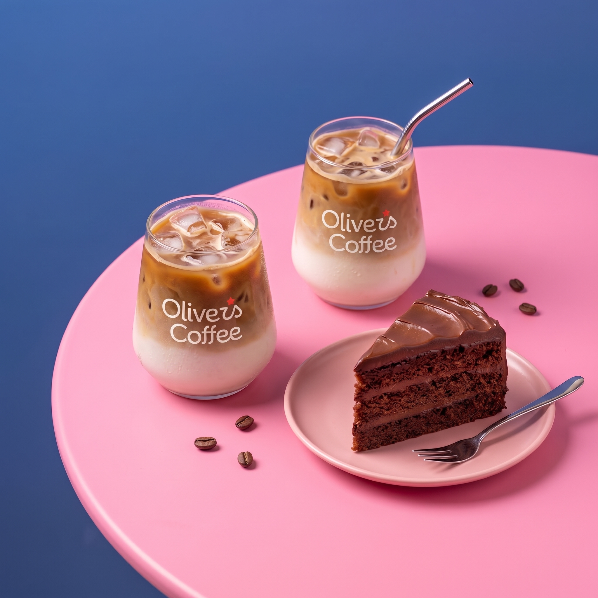 2 Cappuccinos Helados + Pastel $226